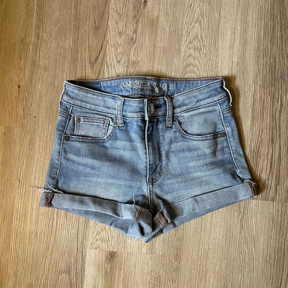 American Eagle Outfitters Blue Jean Shorts High-Waisted